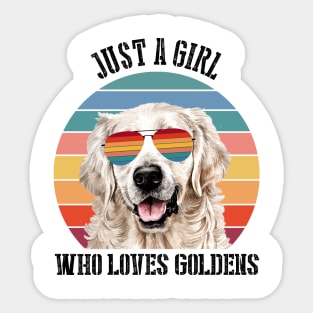 Just a girl Who loves goldens Sticker